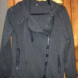 Gray fleece jacket